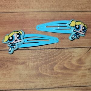 The Powerpuff Girls Blue Character Barrette Set